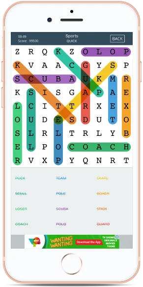 Word Search puzzle board